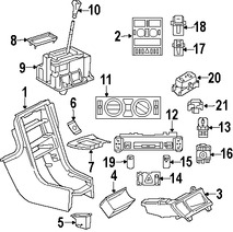 Foto de Interruptor para deshabilitar Air Bag lado Pasajero Original para Chrysler Crossfire 2004 2005 2006 2007 2008 Marca CHRYSLER N�mero de Parte 5102633AA