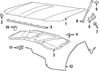 Foto de Panel de Cap� Original para Chrysler 300 Marca CHRYSLER N�mero de Parte 68127958AD