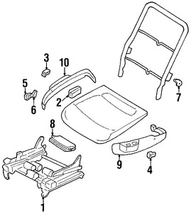 Foto de Cubierta de Riel de Asiento Original para Chrysler 300M 2001 2002 Chrysler Concorde 2001 2002 2003 2004 Marca CHRYSLER N�mero de Parte QY271DVAA