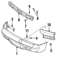 Foto de Cubierta del parachoques Original para Chrysler PT Cruiser 2005 Marca CHRYSLER N�mero de Parte 5086117AB
