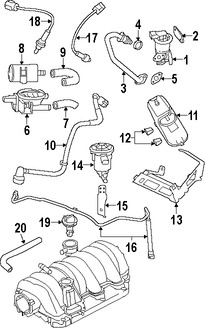 Foto de V�lvula PCV Original para Dodge  Chrysler Jeep Marca CHRYSLER N�mero de Parte 53032940AB