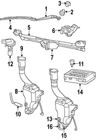 Foto de Tapa de Dep�sito de L�quido Limpiaparabrisas Original para Jeep Wrangler Dodge Charger Dodge Magnum Dodge Challenger Marca CHRYSLER N�mero de Parte 5096347AA