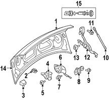 Foto de Tapa del maletero Original para Dodge Charger 2006 2007 2008 2009 2010 Marca CHRYSLER N�mero de Parte 5170834AI