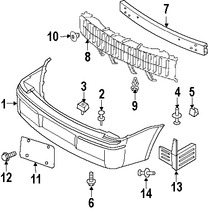 Foto de Soporte de la placa Original para Chrysler Dodge Jeep Marca CHRYSLER N�mero de Parte 6034866