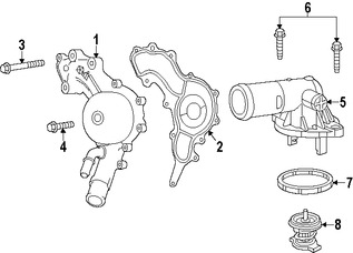 Foto de Kit de Termostato de Refrigerante del Motor  Original para Chrysler 300   Dodge Charger Dodge Challenger Marca CHRYSLER N�mero de Parte 5184977AE