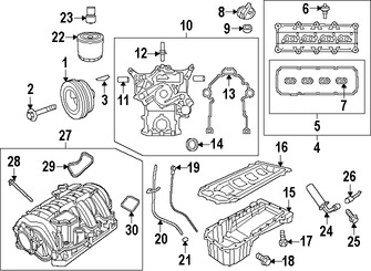 Foto de Empacadura de Tapa de Aceite del Motor Original para Dodge Jeep Chrysler Marca CHRYSLER N�mero de Parte 68029299AA
