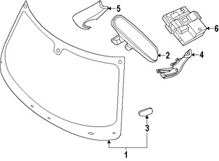 Foto de Parabrisas de Cristal Original para Dodge Charger   Chrysler 300 Marca CHRYSLER N�mero de Parte 68269889AA