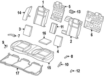 Foto de Bastidor de Respaldo de Asiento Original para Chrysler 300   Dodge Charger Marca CHRYSLER N�mero de Parte 68104422AB