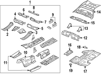 Foto de Bandeja de Piso Original para Dodge Charger   Chrysler 300 Marca CHRYSLER N�mero de Parte 68043494AQ