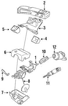 Foto de Columna de Direccion Original para Chrysler Concorde 1993 Dodge Intrepid 1993 Eagle Vision 1993 1994 Marca CHRYSLER Nmero de Parte 4740200