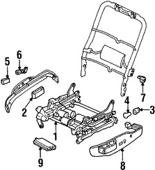 Foto de Cubierta de Riel de Asiento Original para Dodge Intrepid Chrysler 300M Chrysler Concorde Chrysler LHS Marca CHRYSLER N�mero de Parte QY221DVAA