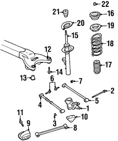 Foto de Aislante de Muelle Original para Dodge Intrepid Chrysler Concorde Chrysler 300M Chrysler LHS Marca CHRYSLER N�mero de Parte 4895003AB