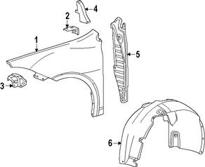 Foto de Protector de Guardafangos Original para Dodge Dart 2013 2014 2015 2016 Marca CHRYSLER N�mero de Parte 68082834AE
