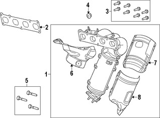 Foto de Empacadura de M�ltiple de Escape Original para Dodge Dart Jeep Cherokee Jeep Compass Chrysler 200 Marca CHRYSLER N�mero de Parte 5047499AA