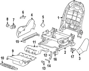 Foto de Cubierta del Mecanismo de Ajuste de Reclinacion de Asiento Original para Dodge Dart 2013 Marca CHRYSLER Nmero de Parte 5LK38LA8AA