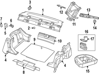 Foto de Panel de maletero Original para Dodge Dart 2013 2014 2015 2016 Marca CHRYSLER N�mero de Parte 1SW40DX9AA