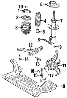 Foto de Soporte / Compacto del motor Original para Dodge Neon Plymouth Neon Chrysler PT Cruiser Marca CHRYSLER N�mero de Parte 5272341AG