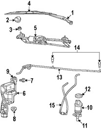 Foto de Bomba de Limpiaparabrisas Original para Jeep Dodge Chrysler Marca CHRYSLER N�mero de Parte 5179153AC