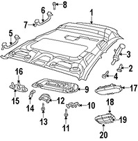 Foto de Luz de mapa Original para Dodge Caliber Jeep Compass Chrysler Sebring Marca CHRYSLER N�mero de Parte 1CJ11DW1AC