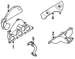 Foto de Mltiple de Escape Original para Dodge Stealth Mitsubishi 3000GT Marca CHRYSLER Nmero de Parte MD165524