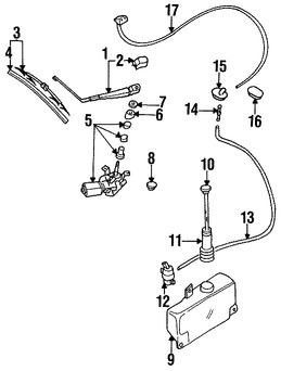 Foto de Motor Limpiaparabrisas Vidrio Trasero Original para Dodge Stealth Mitsubishi 3000GT Marca CHRYSLER Nmero de Parte MB622725