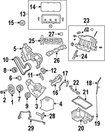 Foto de Mltiple de Admisin del Motor Original para Chrysler Dodge Marca CHRYSLER Nmero de Parte 4892233AA
