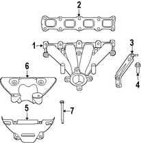 Foto de Empacadura de M�ltiple de Escape Original para Dodge Avenger Chrysler Sebring Chrysler 200 Marca CHRYSLER N�mero de Parte 4693346AB