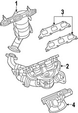 Foto de Mltiple de Escape con Convertidor Cataltico Original para Chrysler Sebring Dodge Avenger Marca CHRYSLER Nmero de Parte 4892148AE