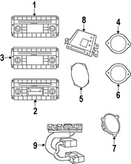 Foto de Altavoz Original para Jeep Dodge Chrysler Marca CHRYSLER N�mero de Parte 5081670AB