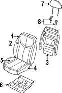 Foto de Reposacabezas Original para Dodge Avenger 2008 Marca CHRYSLER N�mero de Parte 1GA931D5AA
