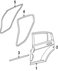 Foto de Sello de la puerta Original para Chrysler Sebring Chrysler 200 Dodge Avenger Marca CHRYSLER N�mero de Parte 1DZ08XXXAF