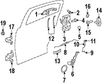 Foto de Cable de Cerrojo de Puerta Original para Dodge Avenger 2008 2009 2010 Marca CHRYSLER N�mero de Parte 68023521AA
