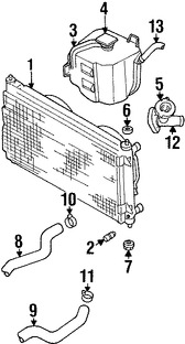 Foto de Tapa del Tanque de recuperacin de Refrigerante Original para Chrysler Cirrus Chrysler Sebring Dodge Stratus Plymouth Breeze Marca CHRYSLER Nmero de Parte 4796494