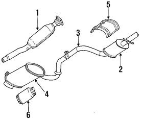 Foto de Tubo de Escape Original para Chrysler Cirrus Dodge Stratus Plymouth Breeze Marca CHRYSLER N�mero de Parte 4695549