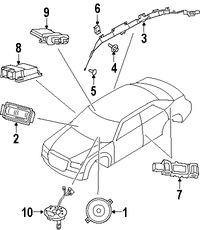 Foto de M�dulo de control del Air Bag Original para Dodge Magnum Dodge Charger Chrysler 300 Marca CHRYSLER N�mero de Parte 4896097AG