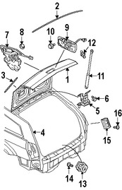 Foto de Puerta Trasera Original para Dodge Magnum 2005 2006 2007 2008 Marca CHRYSLER Nmero de Parte 5135234AB
