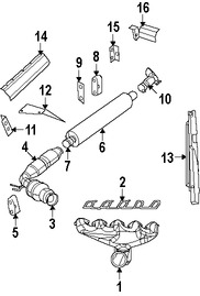 Foto de Resonador de Escape Original para Dodge Viper 2008 2009 2010 Marca CHRYSLER Nmero de Parte 5290387AF