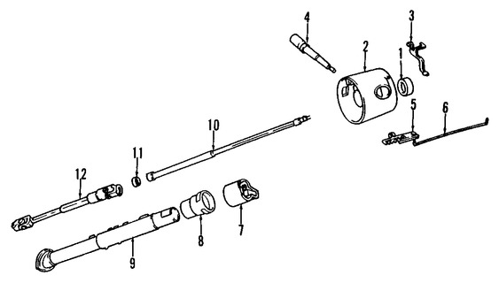 Foto de Columna de Direcci�n Original para Jeep Wrangler 1994 1995 Marca CHRYSLER N�mero de Parte 52078608