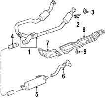 Foto de Tubo del escape Original para Dodge Ram 1500 2004 2005 2002 2003 Marca CHRYSLER Nmero de Parte 52103471AG