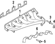 Foto de Empacadura de M�ltiple de Escape Original para Dodge Ram 1500 Dodge Viper Marca CHRYSLER N�mero de Parte 5037195AC