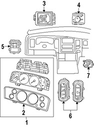 Foto de Interruptor de Calefaccin del Asiento Original para Dodge Mitsubishi Chrysler Marca CHRYSLER Nmero de Parte 56040639AE