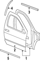 Foto de Protector contra Intemperie Cristal de Puerta Original para Dodge Ram 2500 Dodge Ram 3500 Dodge Ram 1500 Marca CHRYSLER N�mero de Parte 55277031AD