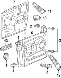 Foto de Bisel de Switch de Vidrio Electrico Original para Dodge Ram 2500 Dodge Ram 3500 Dodge Ram 1500 Marca CHRYSLER Nmero de Parte 5HZ71ZJ8AE
