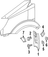 Foto de Guarda lodo Original para Dodge Sprinter 2500 2007 2008 2009 Dodge Sprinter 3500 2007 2008 2009 Marca CHRYSLER N�mero de Parte 1HE91DX9AA