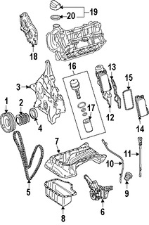 Foto de Cadena del Tiempo del Motor Original para Dodge Sprinter 2500 2007 2008 Dodge Sprinter 3500 2007 2008 Marca CHRYSLER N�mero de Parte 68013908AA