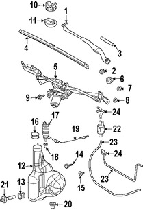 Foto de Motor de Limpiaparabrisas Original para Dodge Sprinter 2500 2007 2008 Dodge Sprinter 3500 2007 2008 Marca CHRYSLER N�mero de Parte 68017435AA