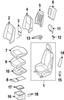 Foto de Bastidor de Respaldo de Asiento Original para Dodge Sprinter 2500 2007 2008 2009 Dodge Sprinter 3500 2007 2008 2009 Marca CHRYSLER N�mero de Parte 68010927AA