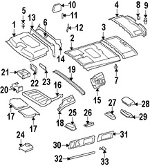 Foto de Techo Interior Original para Dodge Sprinter 2500 2007 2008 2009 Dodge Sprinter 3500 2007 2008 2009 Marca CHRYSLER Nmero de Parte 1HC36TDVAA