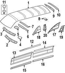 Foto de Panel de Techo Original para Dodge Sprinter 2500 2007 2008 2009 Dodge Sprinter 3500 2007 2008 2009 Marca CHRYSLER N�mero de Parte 68008513AA