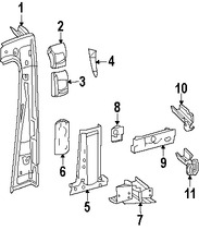 Foto de Refuerzo de Pilar B de Carroceria Original para Dodge Sprinter 2500 2007 2008 2009 Dodge Sprinter 3500 2007 2008 2009 Marca CHRYSLER Nmero de Parte 68008527AA